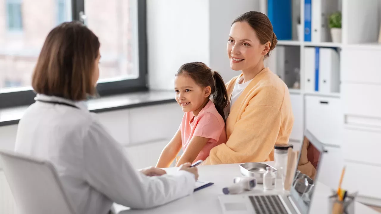 Mother and daughter at a therapist's office