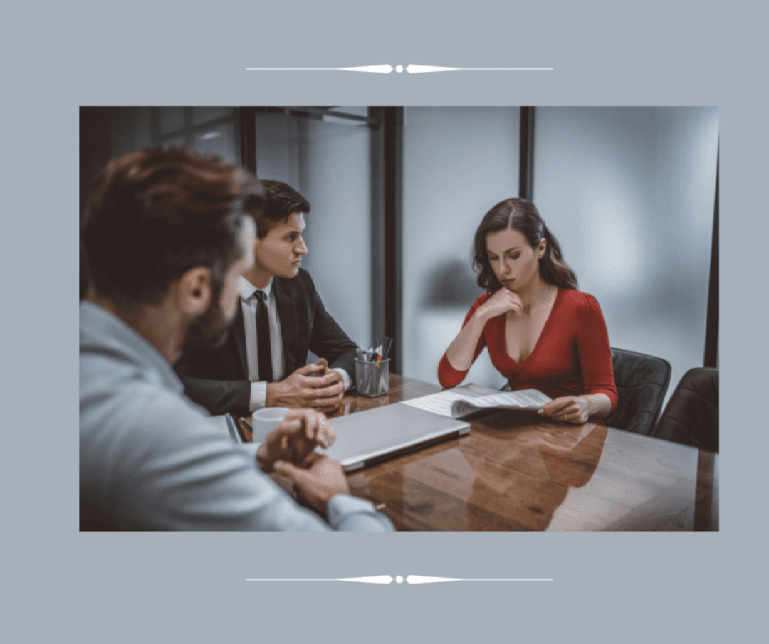 Woman reviewing documents