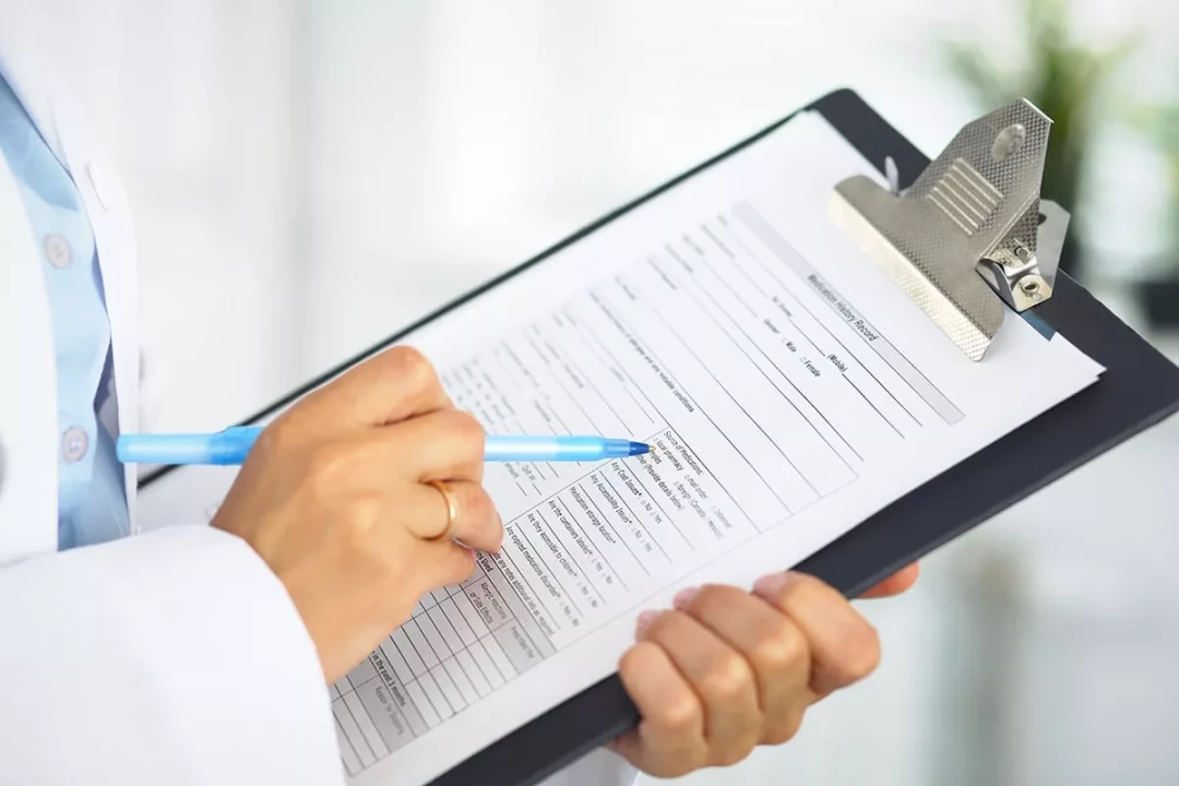 doctor with a clipboard and pen